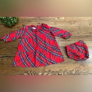 Vineyard Vines Jolly Plaid Baby Dress Set w/ Bloomers Sz 18-24mo